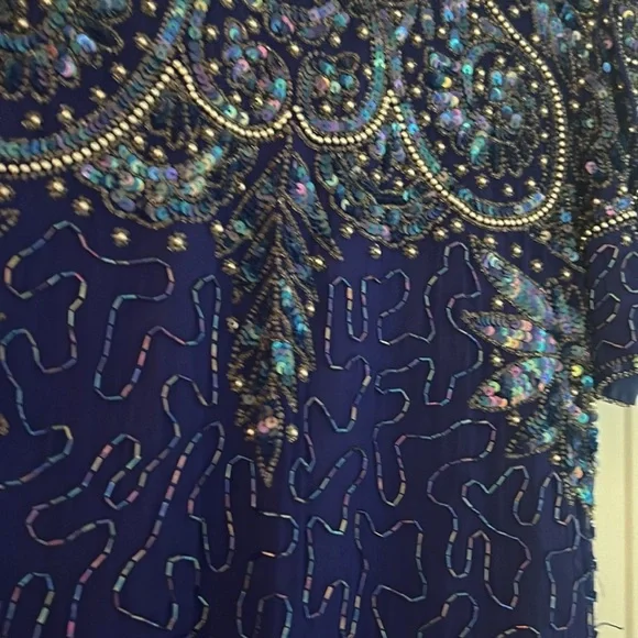 Golden Girls-2 Vintage Stenay Silk Sequence Ritzy Dresses Silk Cocktail attire - Picture 16 of 16